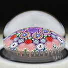 Michael Hunter 2023 Glass Art Paperweight Patterned Complex Millefiori with Rose Canes and Panda Murrine