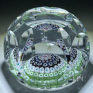 Whitefriars 1974 Faceted Glass Art Paperweight Colorful Concentric Millefiori