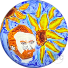 Christina Callahan 2023 Glass Art Paperweight Van Gogh Sunflower Murrine Composition