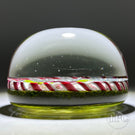 Rare Antique Val St Lambert Art Glass Paperweight Lampwork Pansy on Mica Ground with Torsade