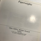 Paperweights Glass Gallery Michael Kovacek Vienna - 1987 Hardcover Reference Book