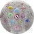 Tomasz Gondek 2022 Glass Art Paperweight Complex Spaced Millefiori with Caribou Silhouette on Upset Muslin Lace