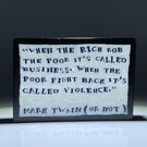 Mathieu Grodet 2020 Fused Murrine "Brick" with Mark Twain (Or Not) Quotation