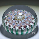 Damon MacNaught 2021 Glass Art Paperweight Complex Concentric Millefiori in Staves