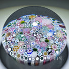 Damon MacNaught 2025 Magnum Glass Art Paperweight Complex Closepack Millefiori w/ Space Invader