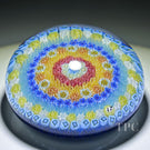 Baccarat 1969 Glass Art Paperweight Concentric Complex Millefiori