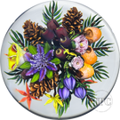 Ken Rosenfeld 2025 Magnum Glass Art Paperweight Flamework Fall Bouquet