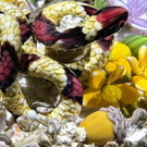 Gordon Smith 2025 Glass Art Paperweight Naturalistic Flamework Corn Snake with Perennials and Acorns