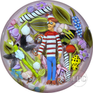 Clinton Smith 2025 Glass Art Paperweight Flamework Waldo Scramble