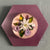 Melissa Ayotte 2023 Glass Art Paperweight "Hive" Wall Hanging Flamework Daisy Bouquet on Purple