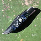 Stephen Boehme 2025 Glass Art Murrine Pocket Knife Skulls