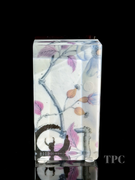 Damon MacNaught 2025 "Dualities #3" Glass Art Sculpture Slip Transfer Decorated & Coldworked