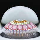 Miniature Michael Hunter Twists Studio 2024 Glass Art Paperweight Concentric Millefiori with Gouldian Finch Murrine