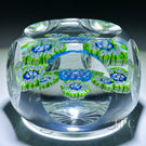 Vintage Perthshire Faceted Glass Art Paperweight Patterned Complex Millefiori PP14