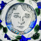 Richard Loesel x Renaud De Putter 2024 Glass Art Paperweight "Colette" Enamels with Flamework Decoration