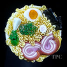 Aaron Rovner Buck 2024 Glass Art Sculptural Paperweight Large Loaded Bowl of Ramen