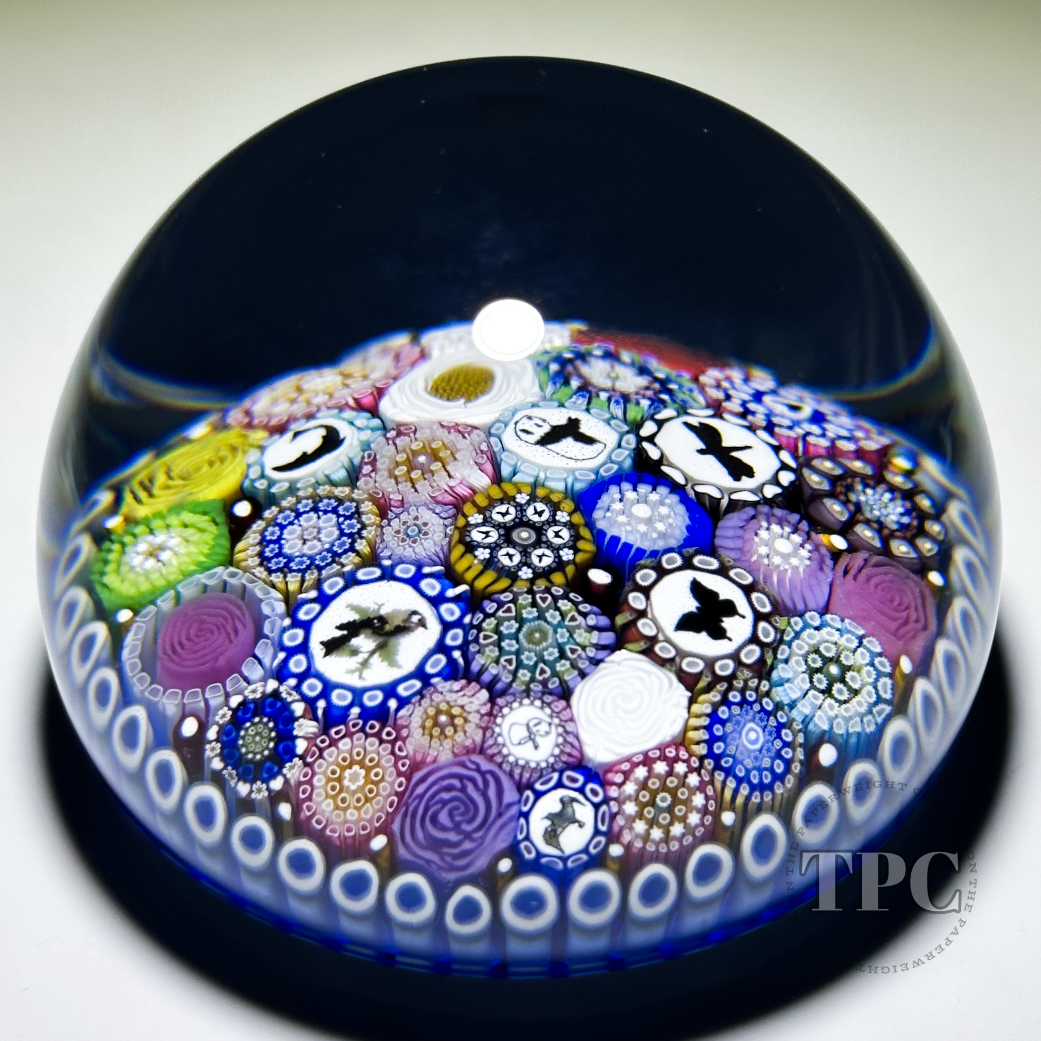 Miniature Michael Hunter Twists Studio 2025 Glass Art Paperweight Mill