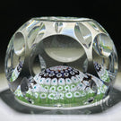 Whitefriars 1974 Faceted Glass Art Paperweight Colorful Concentric Millefiori
