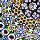 Damon MacNaught 2025 Magnum Glass Art Paperweight Concentric Complex Millefiori with Staves