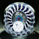 Rare Antique Clichy Glass Art Paperweight Close Concentric Complex Millefiori Piedouche