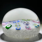 Perthshire Paperweights 1977 PP11 Glass Art Paperweight Spaced Complex Millefiori with Picture Murrine
