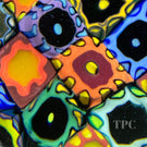 Stephanie Trenchard & Jeremy Popelka 2022 Glass Art Paperweight Patterned Colorful Complex Millefiori