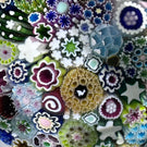 Damon MacNaught 2025 Faceted Magnum Glass Art Paperweight Complex Millefiori Closepack