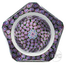 Damon MacNaught 2025 Faceted Magnum Glass Art Paperweight Millefiori Rose Cane Carpet Ground