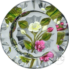 Perthshire Paperweights 1995E Faceted Glass Art Paperweight Flamework Flamework Roses