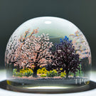 Alison Ruzsa 2024 Glass Art Sculpture Hand-Painted Enamels Lovers Dancing at Lamplight
