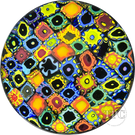 Stephanie Trenchard & Jeremy Popelka 2022 Glass Art Paperweight Patterned Colorful Complex Millefiori