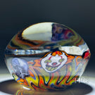 Stephen Boehme 2024 Glass Art Paperweight Figural Murrine Killer Clown with Skulls
