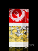 Damon MacNaught 2025 "Dualities #2" Glass Art Sculpture Slip Transfer Decorated & Coldworked