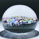 John Deacons 2010 Glass Art Paperweight Complex Millefiori Scramble with Roses