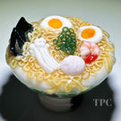 Aaron Rovner Buck 2024 Glass Art Sculptural Paperweight Large Loaded Bowl of Ramen