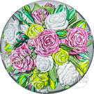 Super Magnum Mickael Hingant 2023 Glass Art Paperweight Flamework Rose Bouquet