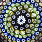 Whitefriars 1980 Faceted Glass Art Paperweight Concentric Millefiori