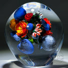 Collaborative Rick & Melissa Ayotte 2023 Glass Art Paperweight Double Flamework Fruit Bouquet