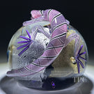 Michael Hunter 2024 Glass Art Paperweight Purple & Gold Lizard