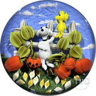 Clinton Smith 2025 Glass Art Flamework Paperweight Charlie's Pumpkin Patch