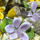 Gordon Smith 2025 Glass Art Paperweight Naturalistic Flamework Corn Snake with Perennials and Acorns