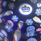 Whitefriars 1977 Glass Art Paperweight Queen's Silver Jubilee Paneled Complex Millefiori & Celebratory Murrine