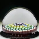 Whitefriars 1978 Glass Art Paperweight Colorful Concentric Millefiori