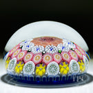 Michael Hunter Twists Studio 2024 Glass Art Paperweight Concentric Millefiori with Pansies