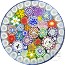 Miniature Michael Hunter Twists Studio 2024 Glass Art Paperweight Millefiori Closepack with Picture Murrine & Rose Canes