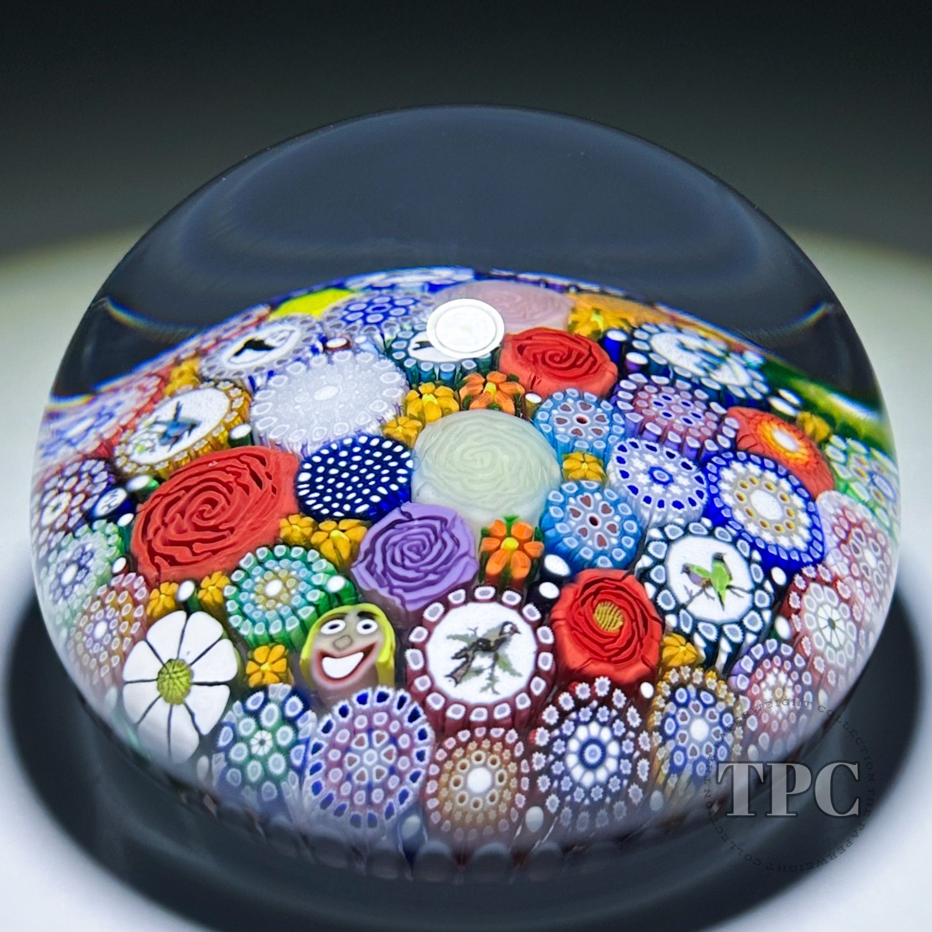 Michael Hunter Twists Studio 2024 Glass Art Paperweight Millefiori Clo