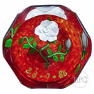 Perthshire 1986 Glass Art Paperweight Flamework White Rose for the Royal Wedding
