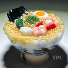 Aaron Rovner Buck 2024 Glass Art Sculptural Paperweight Large Loaded Bowl of Ramen