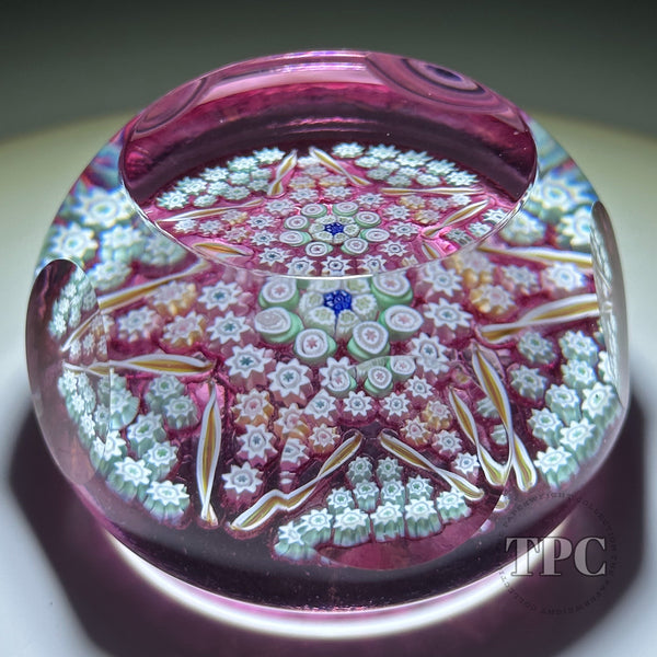 Caithness Whitefriars 1983 Glass Art Paperweight "Millefiori Star" on