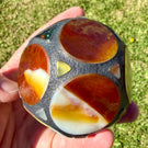 Gary Allison 2026 Glass Art Holoscope Stained Glass & Interior Mirrored Complex Polyhedron